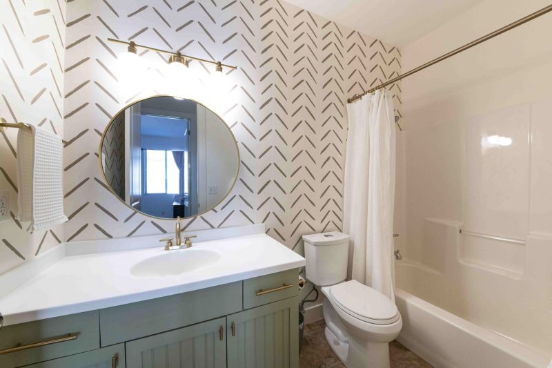 Accent Wall with Patterned Tiles