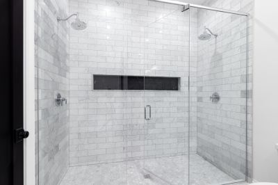 Large Format Tiles in a Walk-in Shower