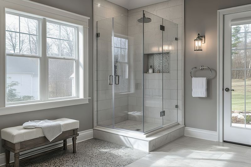 Elegant Shower with Frameless Door
